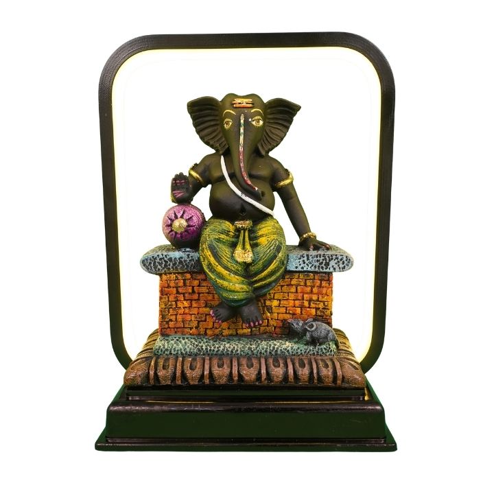 LED Sofa Ganesh in Sitting Posture