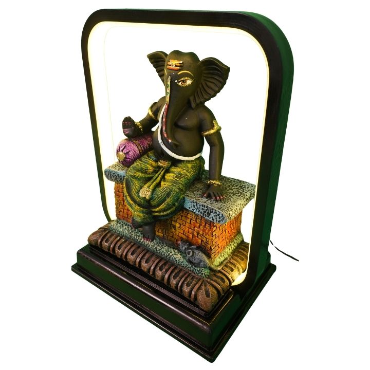 LED Sofa Ganesh in Sitting Posture - Image 3