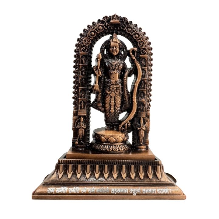 Dashboard/home Standing Ram Lalla (Metal In Black/golden /copper Polish) - Image 2