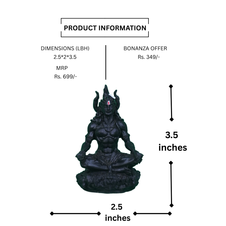 Dashboard Meditating Shiva - Image 4
